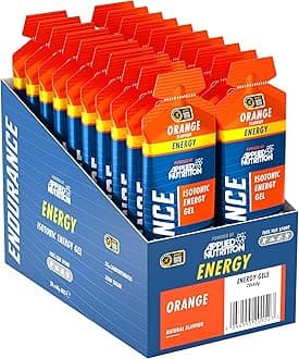 ISOTONIC | Caffeine Free Energy Gel | Performance-Enhancing Formula | Zero Fat Zero Sugar | 23g Carbohydrates (Pack of 20 x 60g) (Orange)
