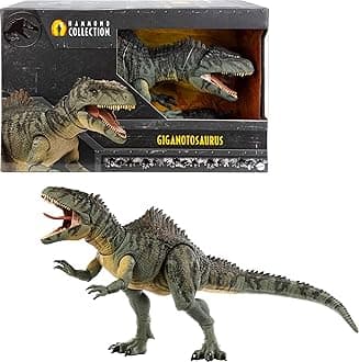 Mattel Jurassic World Dominion Hammond Collection Dinosaur Action Figure, Giganotosaurus Dino Toy with 21 Articulations, Glass Eyes, Wired Tail & Posable Tongue