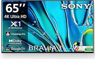Sony BRAVIA 3 Series 164 cm (65 inches) 4K Ultra HD AI Smart LED Google TV K-65S30 (Black)
