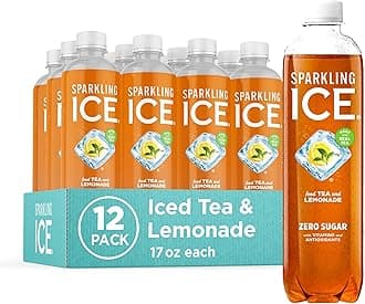 Sparkling Ice Tea + Lemonade Sparkling Water, Zero Sugar Flavored Water, with Vitamins and Antioxidants, Low Calorie Beverage, 17 Fl Oz Bottles (Pack of 12)