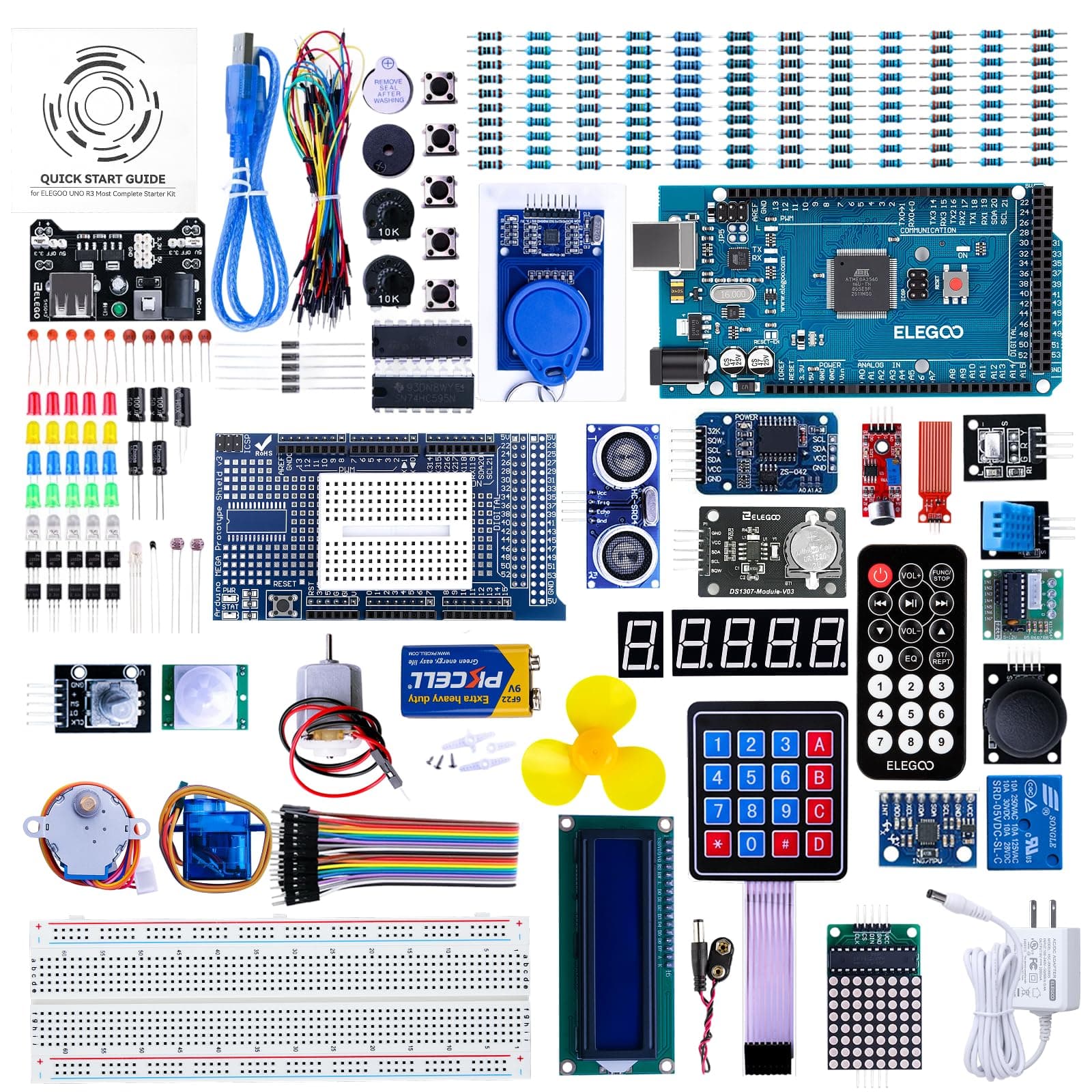 Elegoo Mega Complete Ultimate Starter Kit w/Tutorial compatible with Arduino