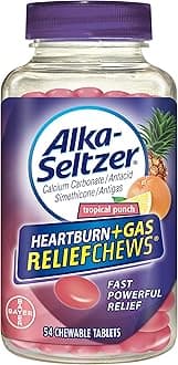Alka-Seltzer Heartburn Plus Gas Relief Chews, Tropical Punch, 54 Count