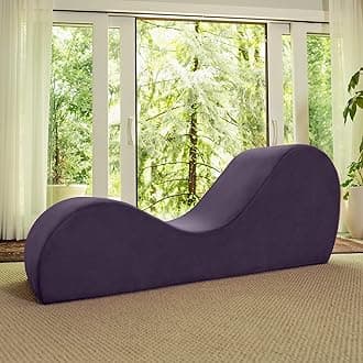 Avana Sleek Chaise Lounge for Yoga, Stretching, Relaxation (Aubergine)