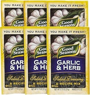 Good Seasons Salad Dressing & Recipe Mix, Garlic & Herb, 0.75 oz, 6 pk