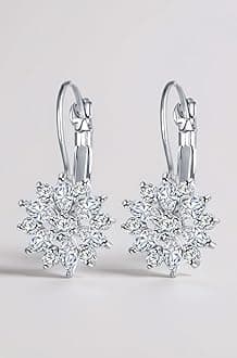 Shining Diva Fashion Latest 18k Gold Plated AAA Crystal Diamonds Earrings For Women & Girls