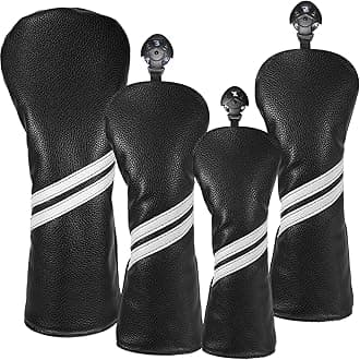 Golf Club Head Covers - 4pcs or 1pc Golf Accessories Club Covers Set for Woods and Driver Fairway Hybrids with Interchangeable Tags