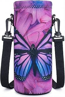 Water Bottle Carrier,Insulated Neoprene Water bottle Holder Bag Case Pouch Cover 1000ML or 750ML,Adjustable Shoulder Strap, Great for Stainless Steel and Plastic Bottles