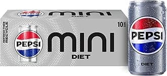Diet Pepsi Soda, 7.5 Ounce Mini Cans, 10 Pack