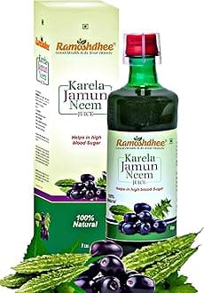- Karela Jamun Neem Juice | Support Blood Sugar Level and Lower Bad Cholesterol | 1L