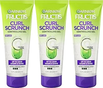 Hair Care Fructis Style Curl Scrunch Controlling Gel for Curly Hair, 3 Count