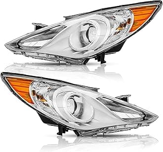 Headlights assembly for Sonata (Excludes Hybrid) 11-14, HeadLamps for HYUNDAI SONATA 2011 2012 2013 2014, Driver and Passenger Side