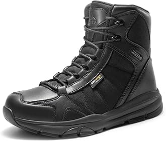 NORTIV 8 Men's Lightweight Military Tactical Work Boots Outdoor Hiking Motorcycle Combat Boots