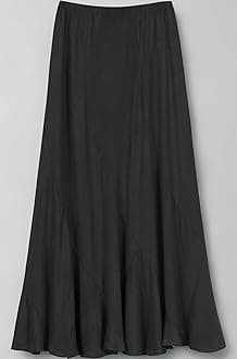 Urban CoCo Women's Vintage Elastic Waist A-Line Long Midi Skirt