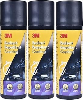 3M Rodent Repellent Coating Spray, Prevents Rat Bites in Engine Parts and Wires, Highly Effective, Leak-Free, Easy-to-Spray, Bitter Taste, No Kill-only Repels (80g Each, Pack of 3)