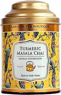 Sancha Tea Boutique Turmeric Masala Chai | Premium Spiced Black Tea with Turmeric, Ginger & Nutmeg | 100g Loose Leaf Chai Blend