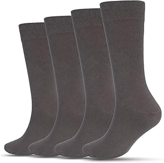 Men's Dress Socks 4 Pack Crew Business Casual Sock Moisture Wicking Super Soft