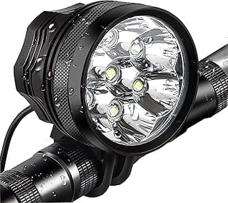Bike Lights,Waterproof Bicycle Headlight,Super Bright 10000 lumens 7LED Bike Headlights,with 9000mAh Rechargeable Battery Pack,for Bike All