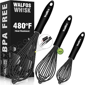 Walfos Silicone Heat Resistant Kitchen Whisks