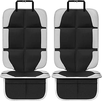 Plus Size and Thick Lining Car Seat Protector - 5-Layer EPE Padding, with Storage Bag, The Thickest Waterproof Seat Protectors for Vehicles, Baby, and Pets (2 Pack)