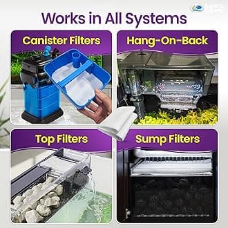 Aquatic Experts Aquarium Polishing Filter Pad, Water Polishing Pad for Aquarium Filters, Filter Floss for Fish Tank Filters, (50 Micron, 24" x 36" - 2 Pack)