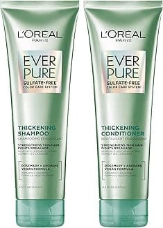 Thickening Sulfate Free Shampoo and Conditioner, Thickens + Strengthens Thin, Fragile Hair, EverPure, 1 Hair Care Kit