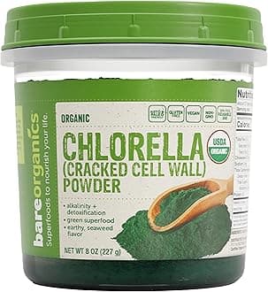 Bare Organics 12522 Chlorella Powder, 8 Ounce
