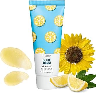 Sure Thing Vitamin C Face Scrub – Heat Activated Exfoliating Facial Cleanser for Deep Pore Cleansing & Smoother Skin – Gentle Brightening Scrub, Vegan & Cruelty-Free Skincare, 3.52 oz