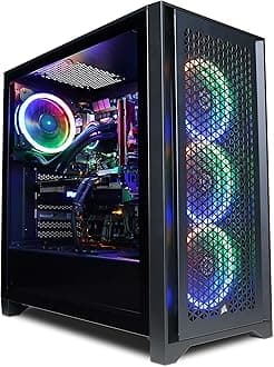 CyberPowerPC Luxe Gaming PC - AMD Ryzen 9 7900X, Nvidia RTX 4070 Super 12GB, 32GB RAM, 1TB NVMe SSD, 650W 80+ PSU, Wi-Fi, Liquid Cooling, Windows 11, Ark RGB