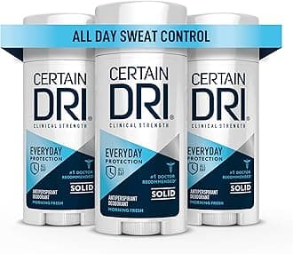 Everyday Strength Clinical Antiperspirant Solid Deodorant, Hyperhidrosis Treatment for Men & Women, Morning Fresh, 2.6oz, 3 Pack