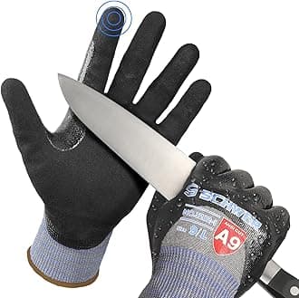 Schwer ProGuard-X ANSI A9 Highest Level Cut/Abrasion/Puncture Resistant Gloves for Heavy Duty Work, 3/4 Double Nitrile Coating for Ultra Durable, Water and Oil Proof, Anti Slip, PM3202, 120 Pairs (L)