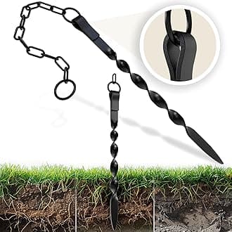 Rain Chain Ground Anchor/Stake - Aluminum - Black Powder Coated - for Rain Chains