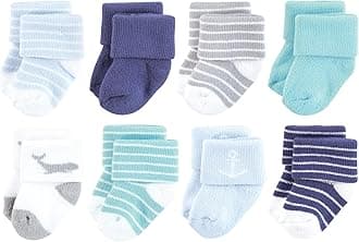 Hudson Baby Baby Girls' Cotton Rich Newborn and Terry Socks