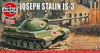 Airfix Vintage Classics Set - A01307V Joseph Stalin JS3 Russian Tank - Plastic Model Tank Kits for Adults & Children 8+, Set Includes 67 Pieces, Sprues & Decals - 1:76 Scale Model Tank Set