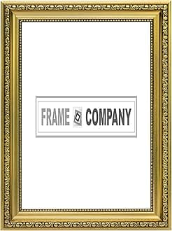 Gold A2 Ready to hang Ornate Shabby Chic Picture/Photo/Poster frame with MDF backing board and High Clarity Styrene Shatterproof Perspex Sheet