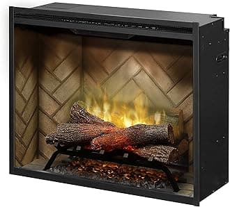 Revillusion® 30" Built-in Electric Firebox (Model: RBF30), 4435/6739/8786 BTU, 120/208V/240 Volt, 1375/1975/2575 Watt, Black