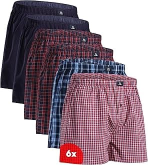 DANISH ENDURANCE Woven Boxers for Men, Cotton Boxer Shorts, Loose Fit, Premium Organic Cotton, Mulitpack, 4 or 6 pack