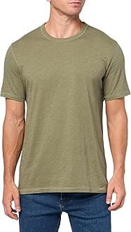 BOSSMen's Slub Jersey T-Shirt with Tonal Patch Logo