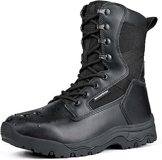 FREE SOLDIER Men's Tactical Boots 8 Inches Lightweight Combat Boots Durable Suede Leather Military Work Boot Desert Boot