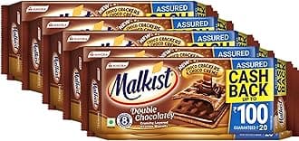 Malkist Double Chocolate Crunchy Layered Biscuits, 144g Humarabazar (Pack of 5)