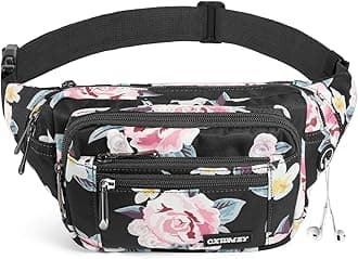 CXWMZY Fanny Packs For Women & Men Waist Pack Hip Bum Bag with Multi-Pockets Large Capacity Waterproof Casual Bum Bag for Disney Traveling Casual Cycling Running Hiking