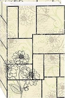 3-Ring Photo Album 504 Pockets Hold 4x6 Photos, Floral Panes Design