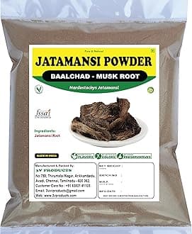 3V PRODUCTS Jatamansi Powder 50gm | Baalchad | Balchar Powder | Nardostachys Jatamansi for promotes Hair Growth | for Strong and Silky Hair | for Dandruff & Spilt Ends Free Hair | Skin Care