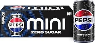 Zero Sugar Cola Soda Pop, 7.5 Ounce Mini Cans, (10 Pack)