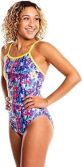 Flow Funky Swimsuits for Girls - Size 23 to 30 One Piece Athletic Swimsuit for Practice and Competition in Ten Wild Swim Suit Designs