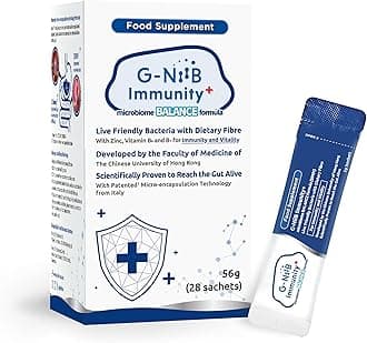 – G-NiiB Immunity+ (SIM01) – Probiotics with Prebiotics, Zinc & B Vitamins – Developed by Medical School – Clinically Studied Probiotic Strains – Supports Immunity, Energy & Gut Health – 28-Day use