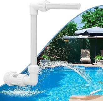 Pool Waterfall Spray Pond Fountain - Water Fun Sprinklers Above In Ground Swimming Pool Decoration, Swimming-Pool Spa Accessories, Adjustable Pool Aerator Cool Warm Water Temperatures Backyard Decor