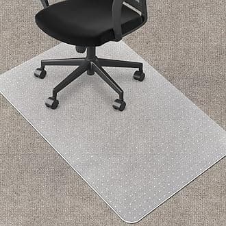 SHAREWIN Chair Mat for Carpeted Floor,48''×36'' PVC Carpet Protector for Low Pile Carpets Heavy Duty Effective Grip Anti-Slip,Won't Crack,Easy to Clean for Office and Home