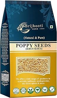BrijBooti Poppy Seeds (400 Gr) | Khus Khus | Posta Dana For Eating | High Grade 100% Authentic Indian Khas Khas | Clean and Fresh