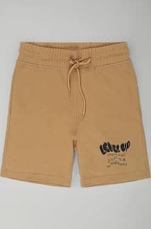 Boys Casual Bermuda Shorts | Placement Print | French Terry | Regular Fit | Drawstring Closure | Age 5–16 Years | Lounge & Casual Wear