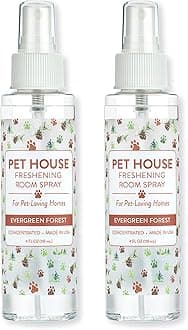 Pet House Freshening Room Spray - Evergreen Forest Pack of 2 - Concentrated Air Freshener - Non-Toxic & Pet-Friendly - Odor Eliminator